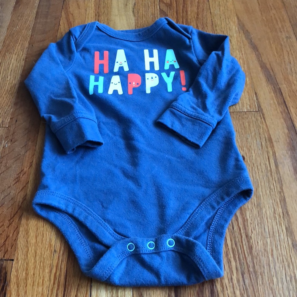 cat & jack | blue happy onesie | size 6-9 months